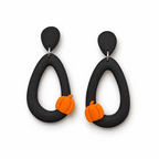 Midnight Pumpkin Drop Earrings