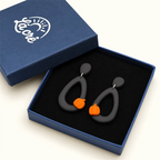 Midnight Pumpkin Drop Earrings