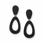 Midnight Sculpted Drop Earrings