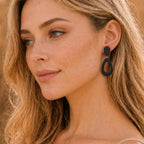 Midnight Sculpted Drop Earrings