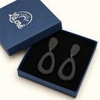 Midnight Sculpted Drop Earrings