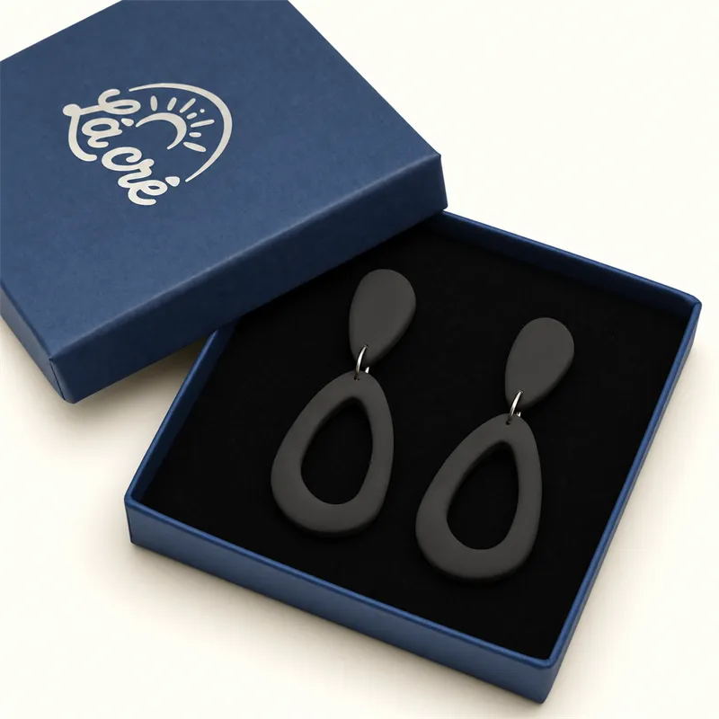Midnight Sculpted Drop Earrings