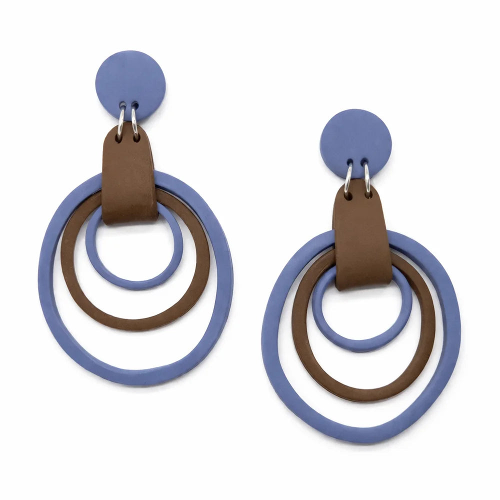 Clay Sky Orbit Halo Earrings