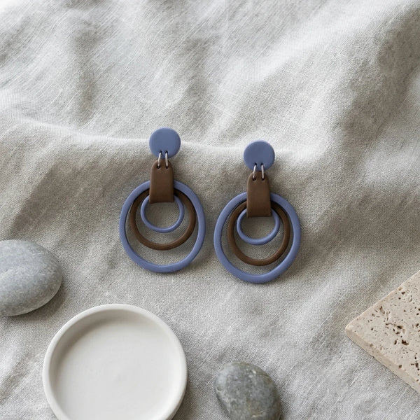 Clay Sky Orbit Halo Earrings