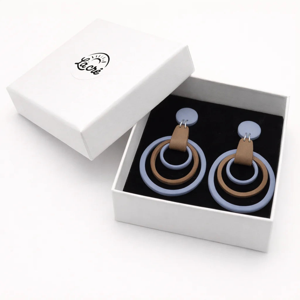 Clay Sky Orbit Halo Earrings