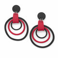 Midnight Fire Orbit Halo Earrings