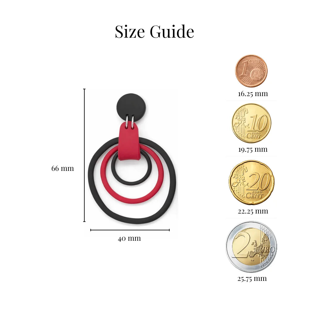 Midnight Fire Orbit Halo Earrings