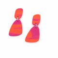 Coral Organic Drop Earrings