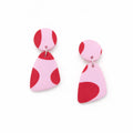 Rosy Flame Organic Drop Earrings