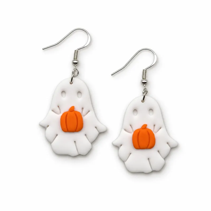 Pearl Pumpkin Boo Earrings