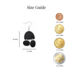Midnight Pebble Arch Earrings