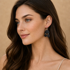 Midnight Pebble Arch Earrings