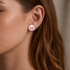 Pearl Pebble Butterfly Earrings