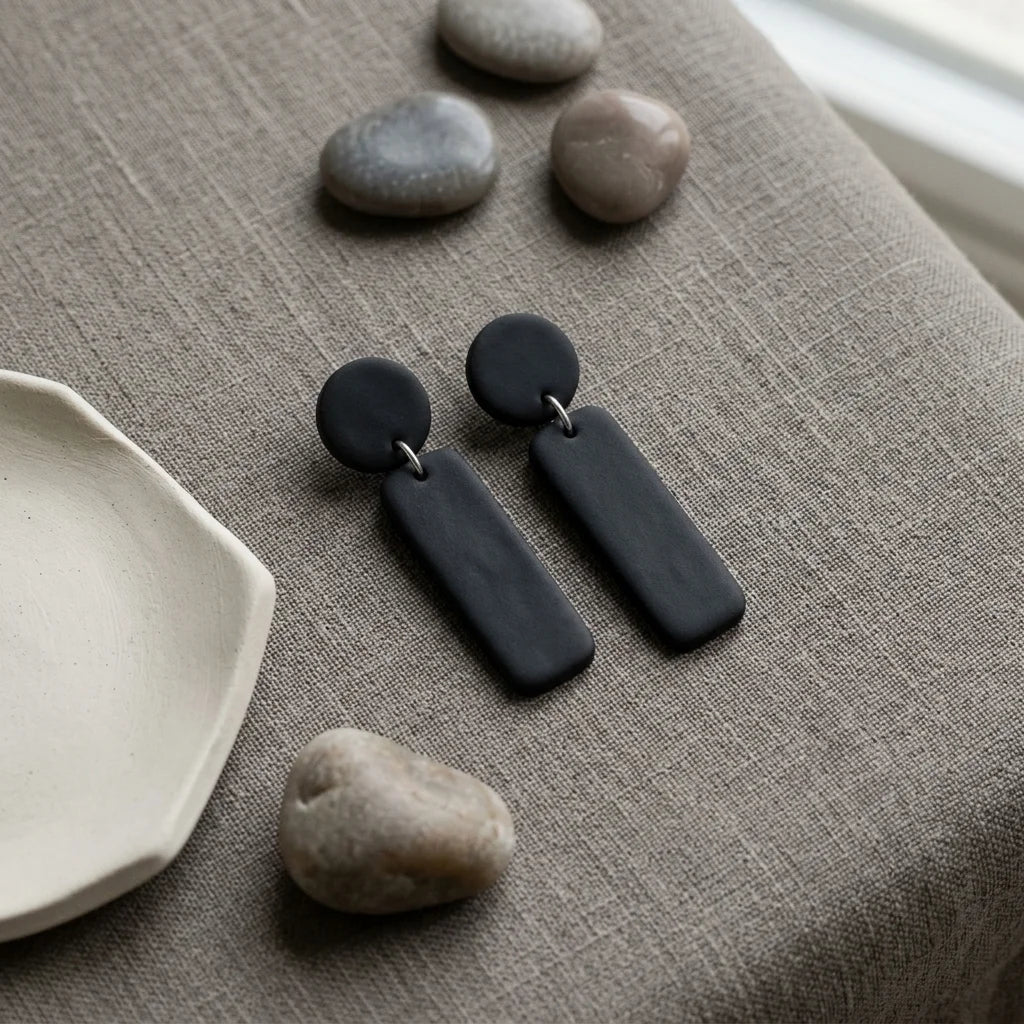 Midnight Pillar Drop Earrings
