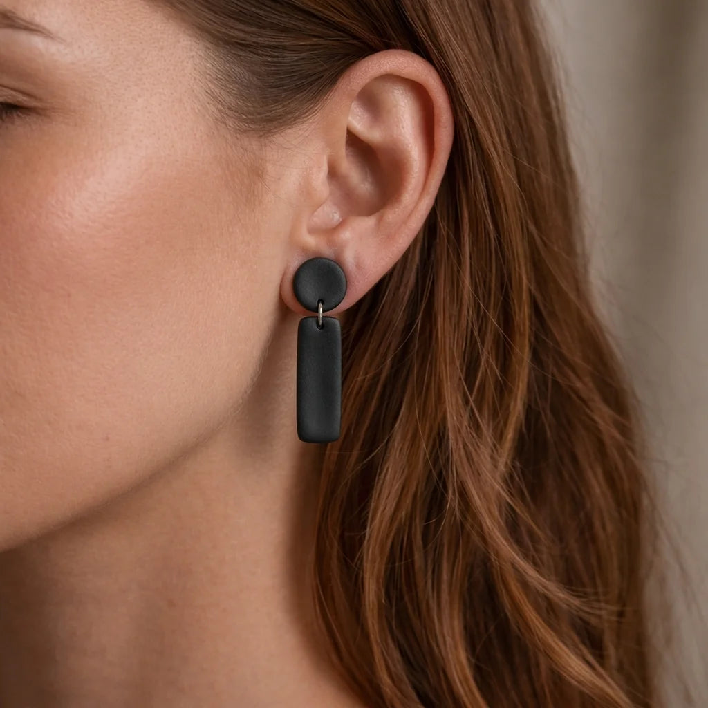 Midnight Pillar Drop Earrings