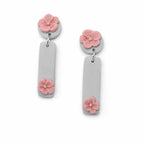 Mist Pillar Drop Sakura Earrings