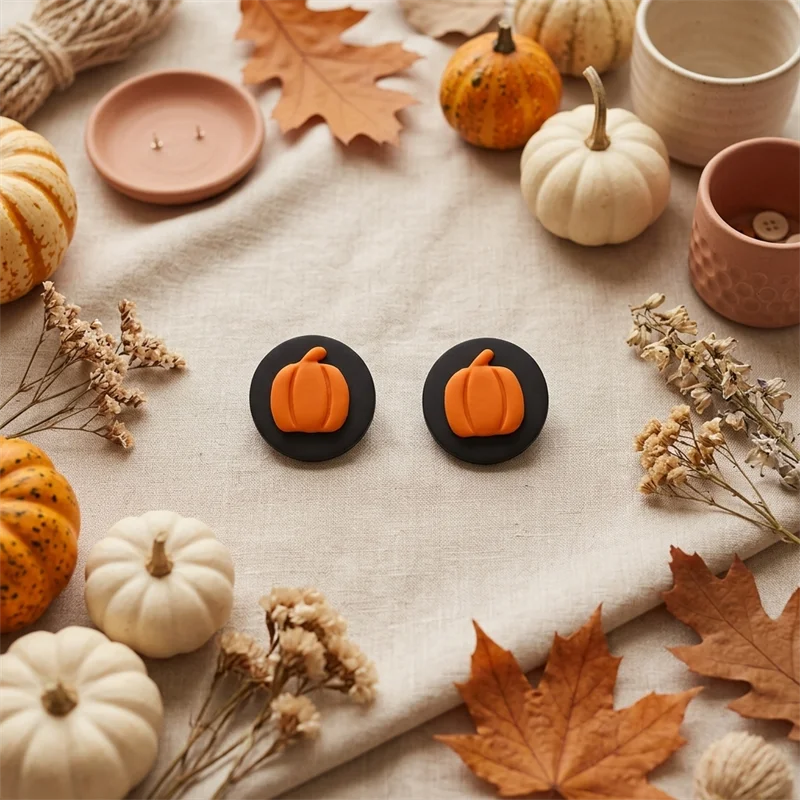 Pumpkin Pebble Earrings