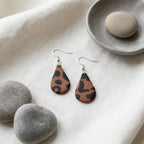 Leopard Raindrop Hook Earrings