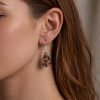 Leopard Raindrop Hook Earrings