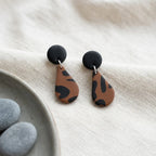 Leopard Raindrop Earrings