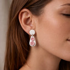 Pearl Raindrop Sakura Earrings