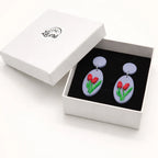 Periwinkle Raindrop Tulip Earrings
