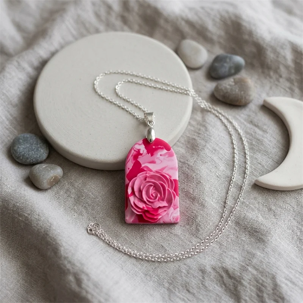 Rosy Marble Pendant