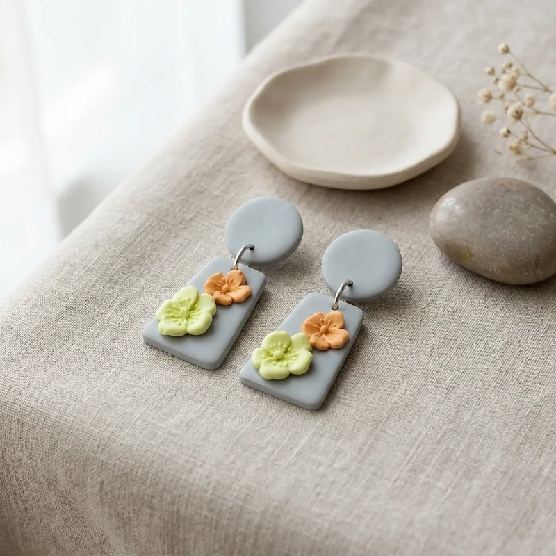Mist Solar Drop Sakura Earrings