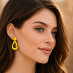 Sunflower Teardrop Earrings