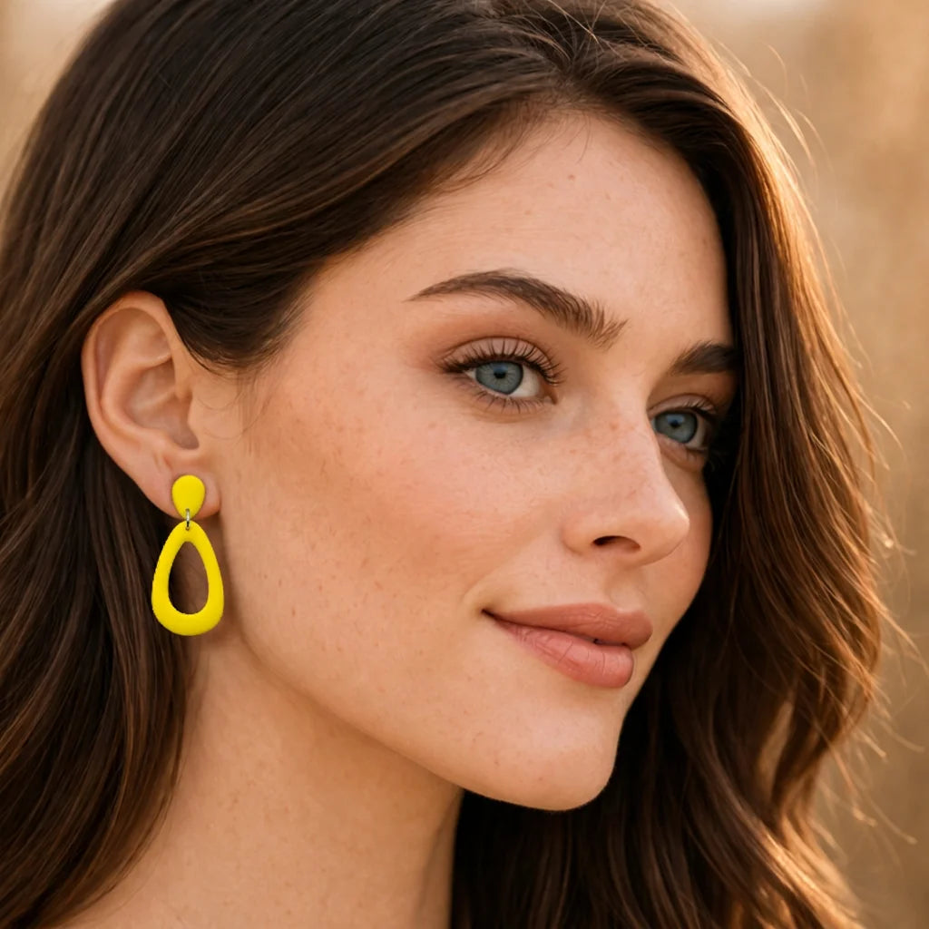 Sunflower Teardrop Earrings