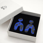 Midnight Leopard Sunrise Arch Earrings