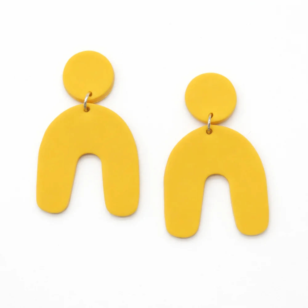 Mustard Sunrise Arch Earrings