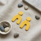 Mustard Sunrise Arch Earrings