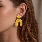 Mustard Sunrise Arch Earrings