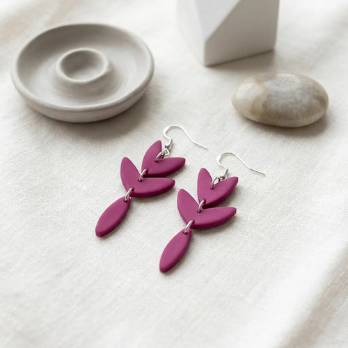 Berry Wildflower Earrings