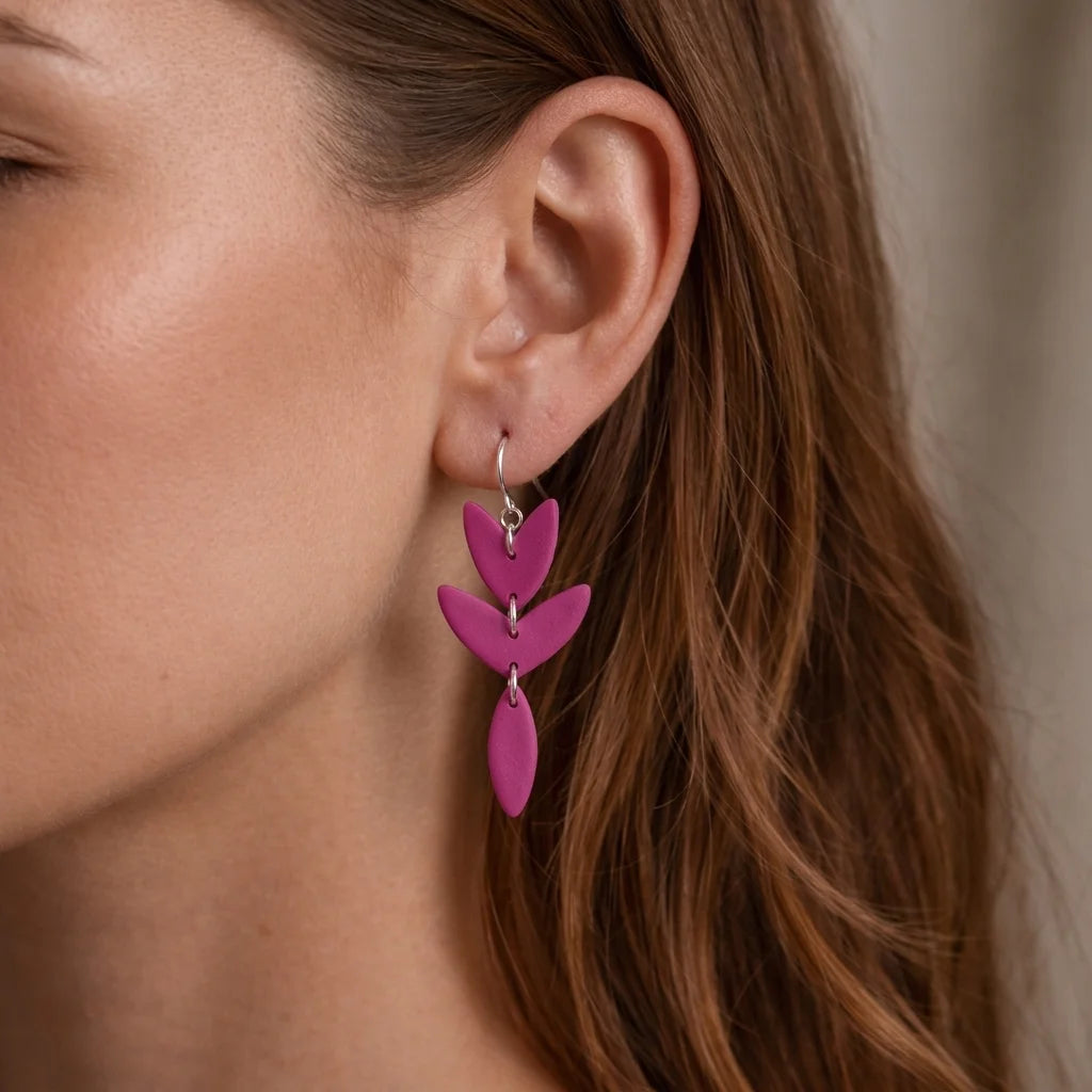 Berry Wildflower Earrings